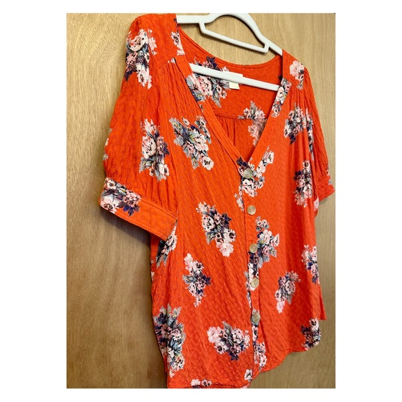 Anthropologie Maeve Button-Down Floral Top - Picture 12 of 13